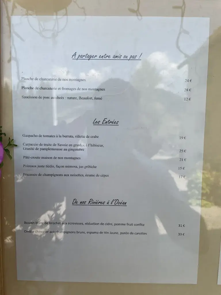 Menu_Le Refuge du Calvaire_Megève_image_4