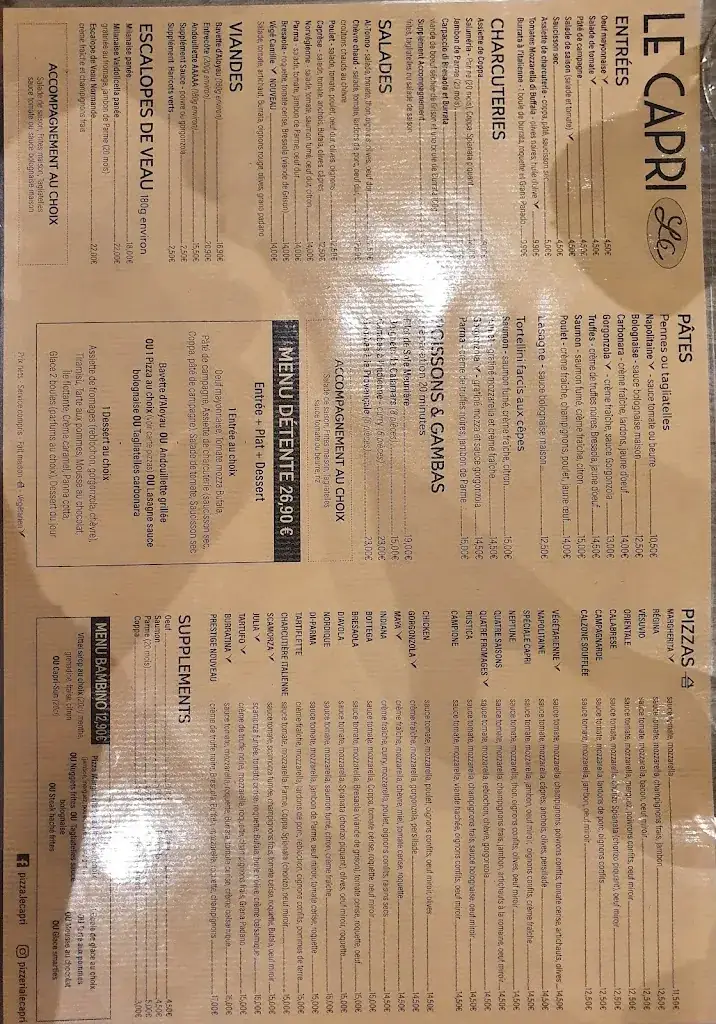 Menu_PIZZERIA LE CAPRI_Montreuil_image_2