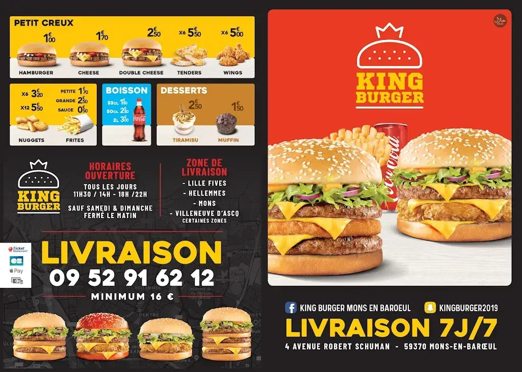 Menu_King Burger_Mons-en-Barœul_image_1