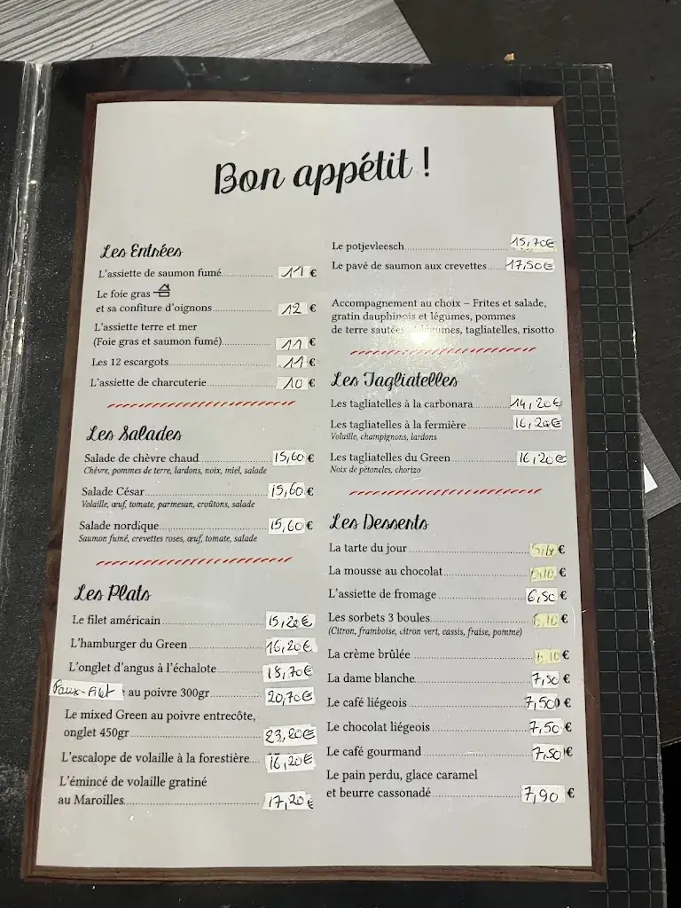 Menu_Le Green_Pont-à-Marcq_image_1