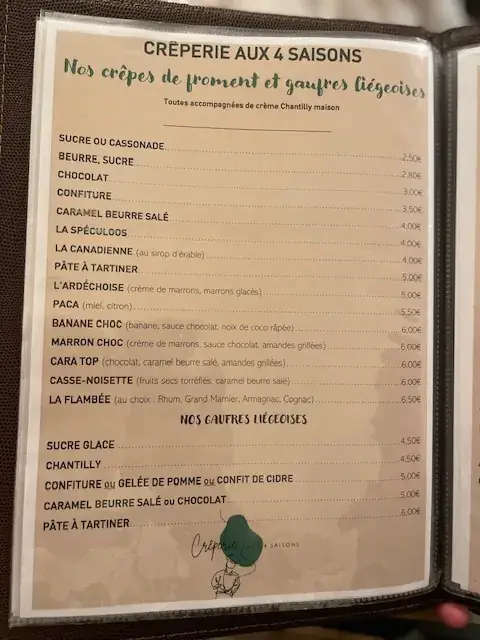 Menu_Crêperie Aux 4 Saisons_Précy-sur-Oise_image_2