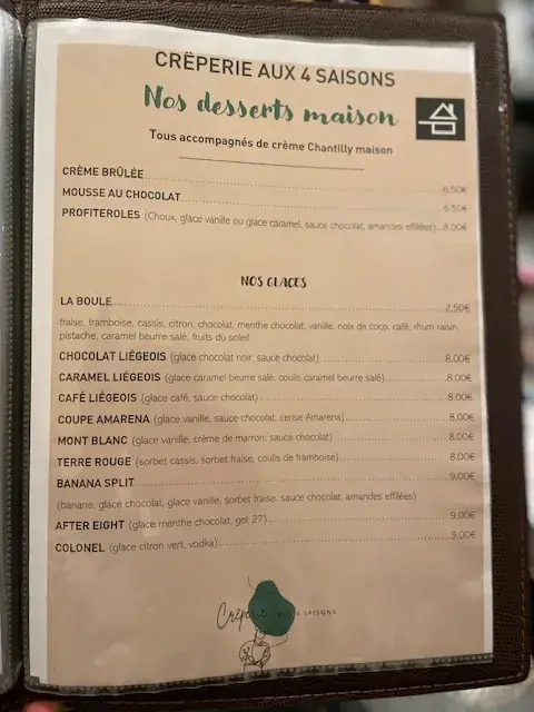 Menu_Crêperie Aux 4 Saisons_Précy-sur-Oise_image_4