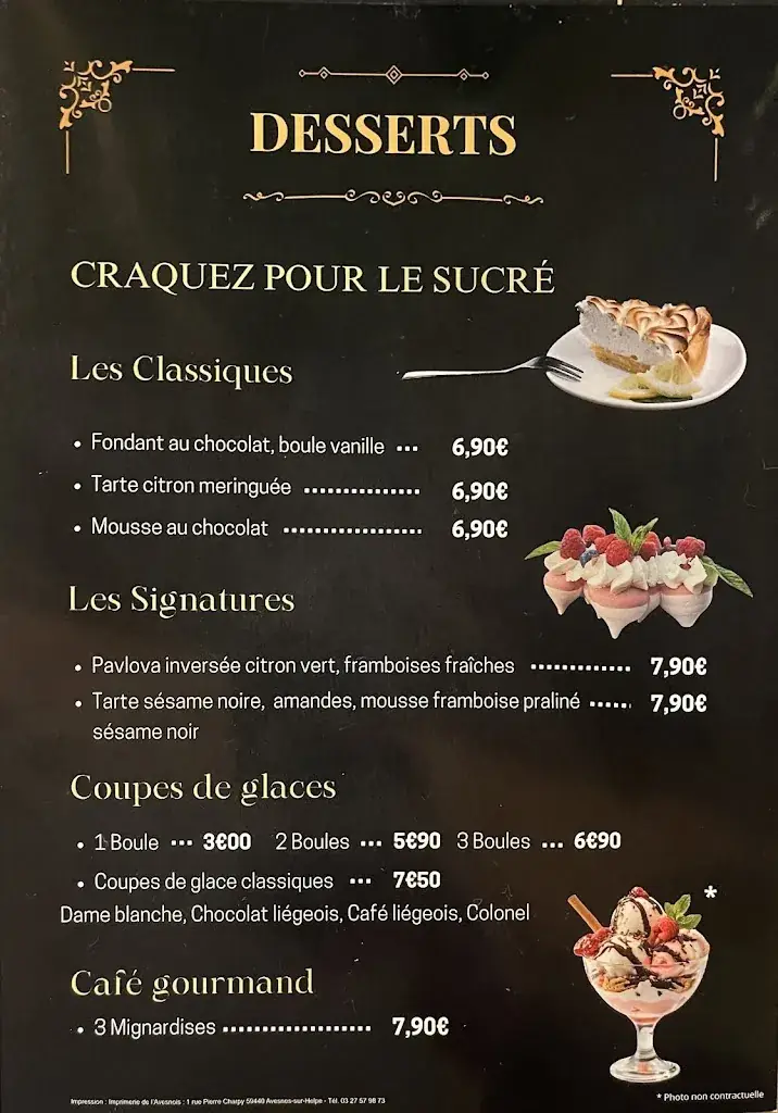 Menu_Tiki's Bar Brasserie_Proville_image_2