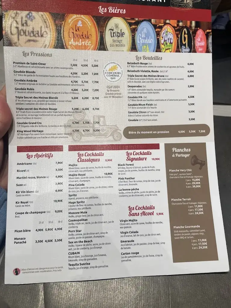 Menu_Goudale Restaurant Cambrai_Cambrai_imagen_3