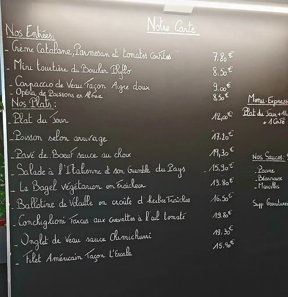 Menu_L'ESCALE RESTAURANT TRAITEUR_Prouvy_image_3