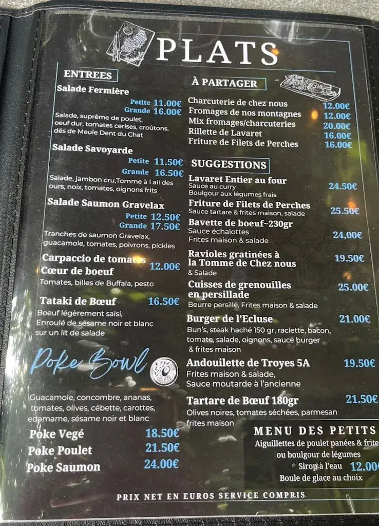 Menu_Restaurant L'Ecluse_Chanaz_image_1