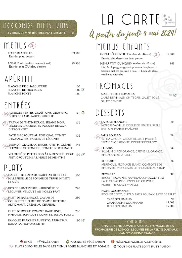 Menu_Les Roses Blanches_Cambrésis_image_1