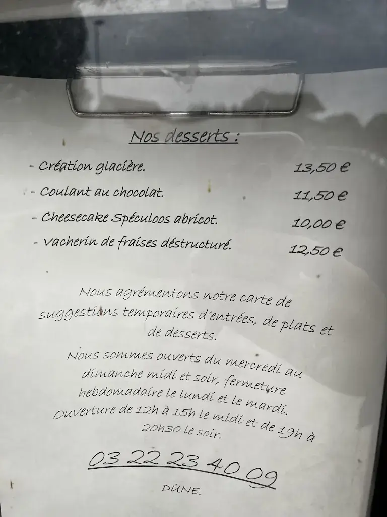 Menu_Restaurant DUNE_Quend_image_1