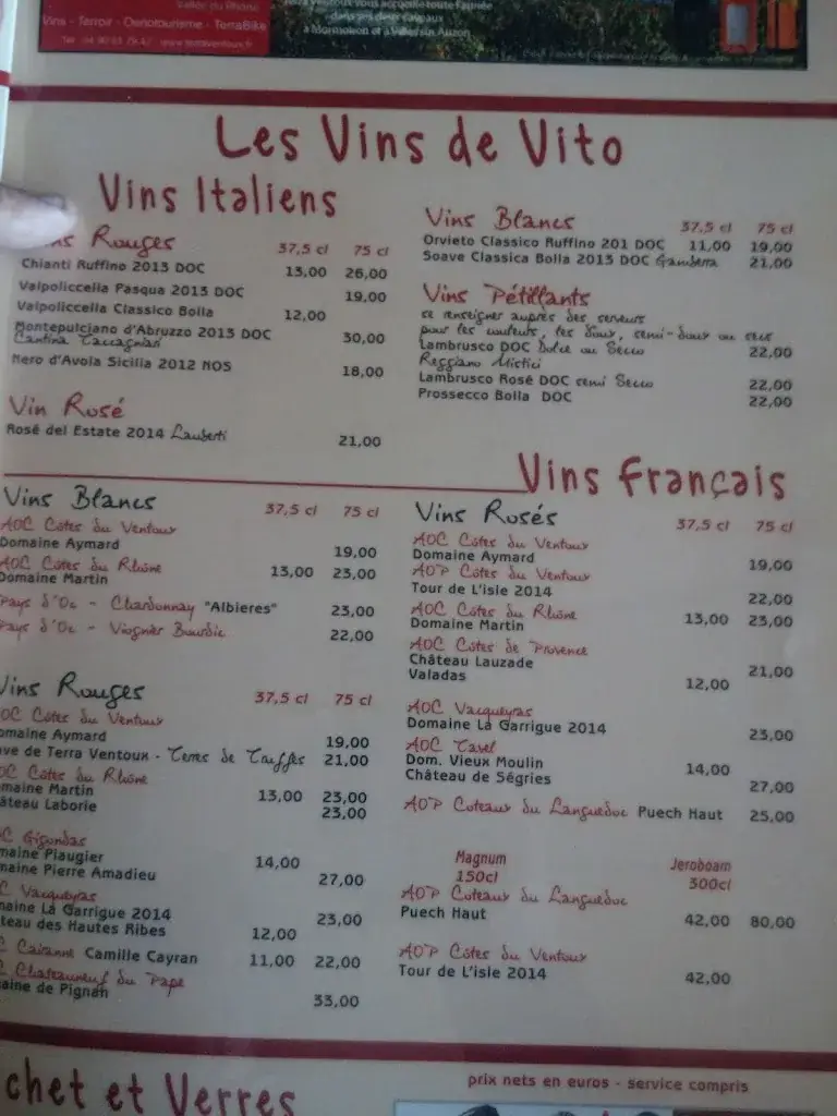 Menu_Restaurant VITO_Pernes-les-Fontaines_image_2