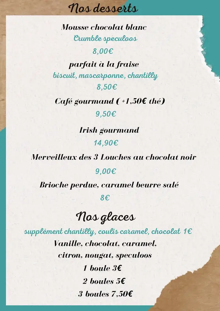 Menu_Restaurant La Ferme des 3 Louches_Wambrechies_imagen_2
