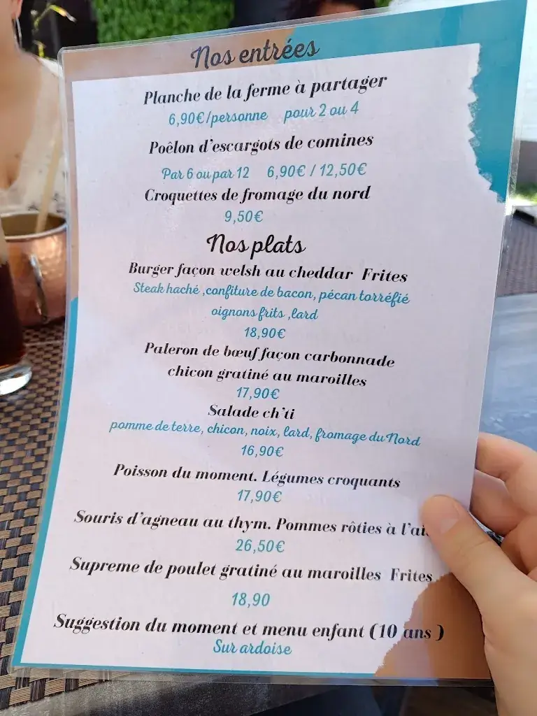 Menu_Restaurant La Ferme des 3 Louches_Wambrechies_imagen_3