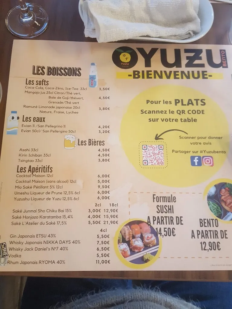 Menu_Yuzu | Restaurant asiatique à Cournon-d'Auvergne_Cournon-d'Auvergne_immagine_1