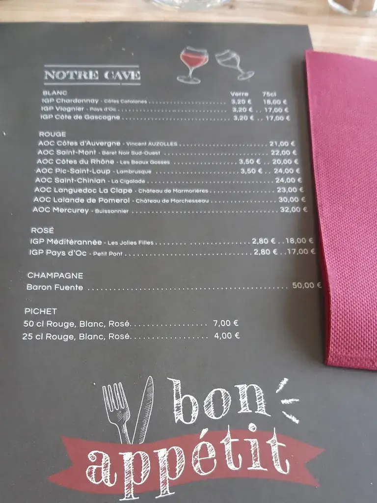 Menu_La bonne Franquette_Cournon-d'Auvergne_image_2