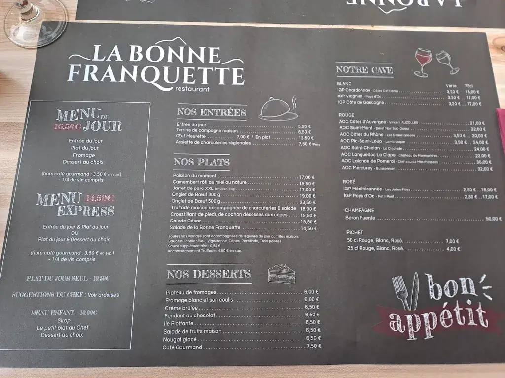 Menu_La bonne Franquette_Cournon-d'Auvergne_image_3