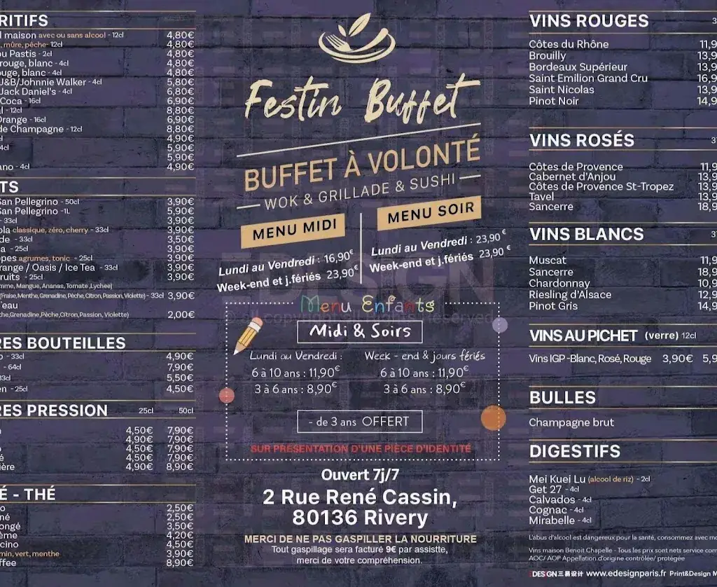 Menu_Festin Buffet_Rivery_image_1