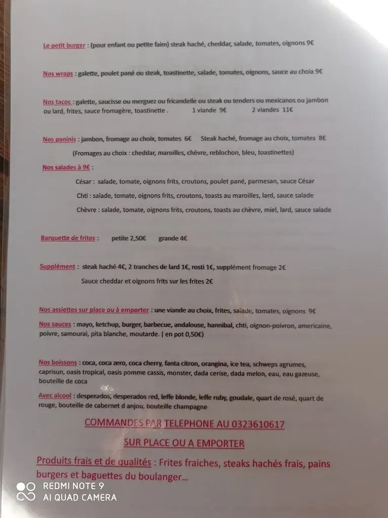 Menu_Friterie Au cass'croûte_Ribemont_immagine_2