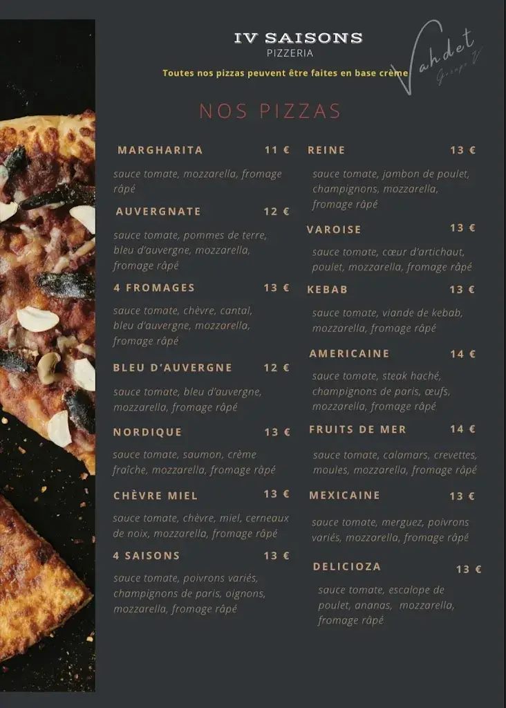 Menu_IV Saisons Pizz_Cournon-d'Auvergne_immagine_1