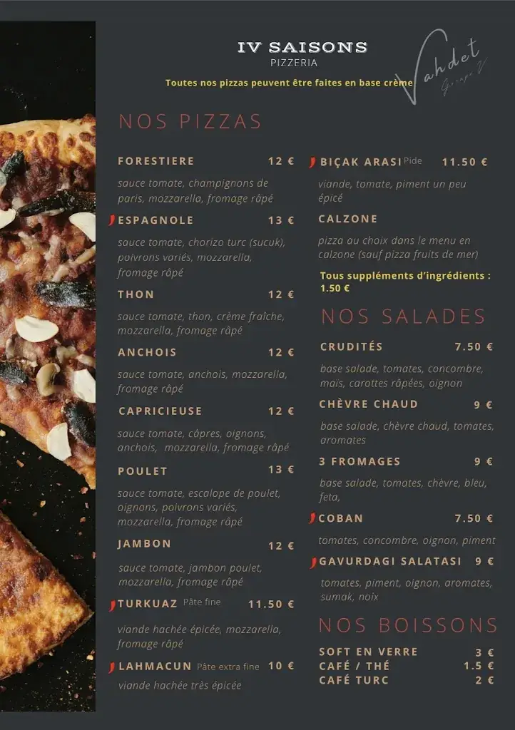 Menu_IV Saisons Pizz_Cournon-d'Auvergne_immagine_2