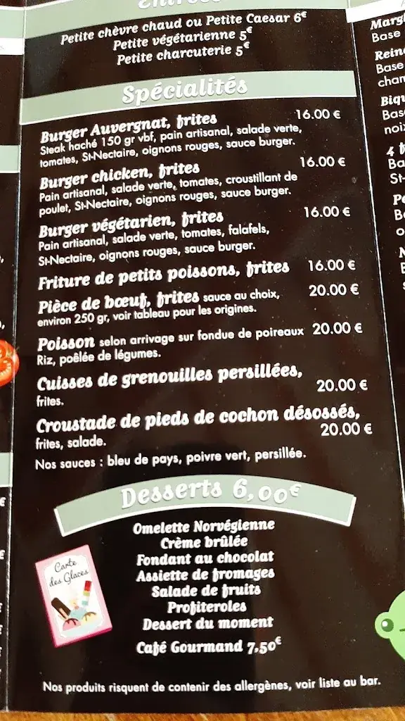 Menu_RESTAURANT BAR DU PLAN D EAU_Cournon-d'Auvergne_image_4