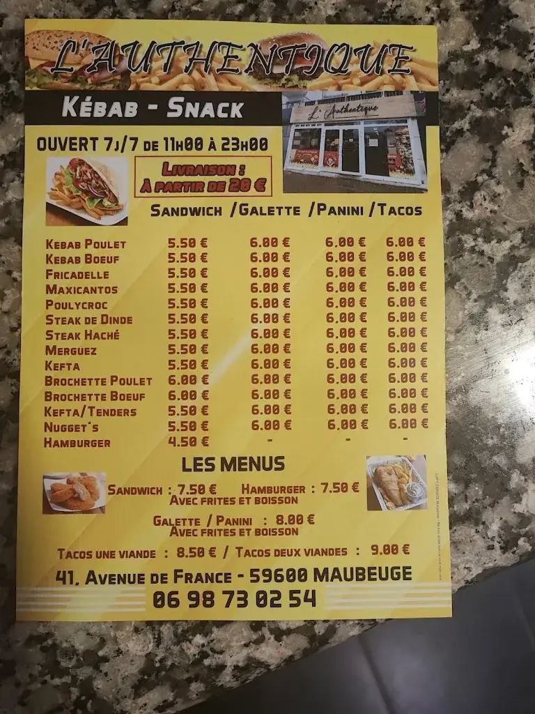 Menu_L'authentique_Maubeuge_image_2