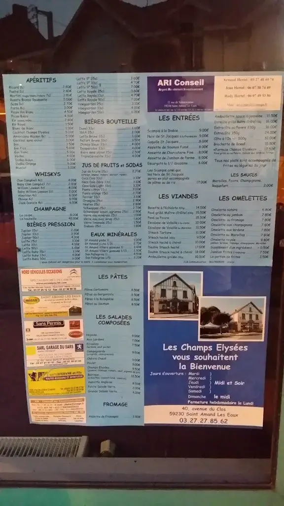 Menu_Aux Champs Elysées-Brasserie_Saint-Amand-les-Eaux_image_1