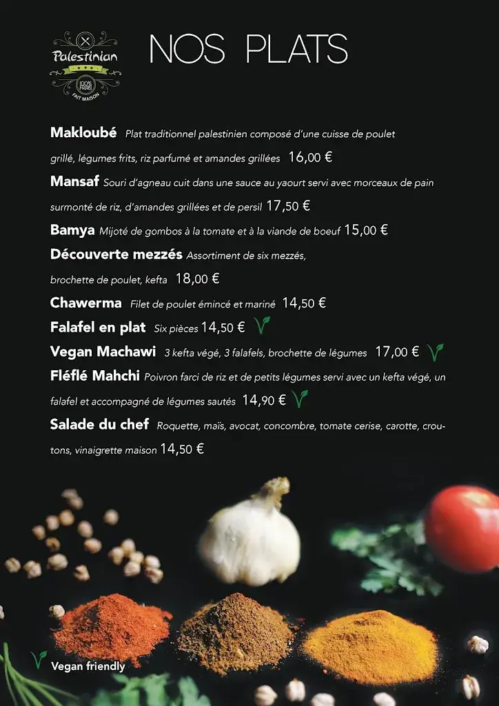 Menu_Palestinian Restaurant_Roubaix_immagine_2