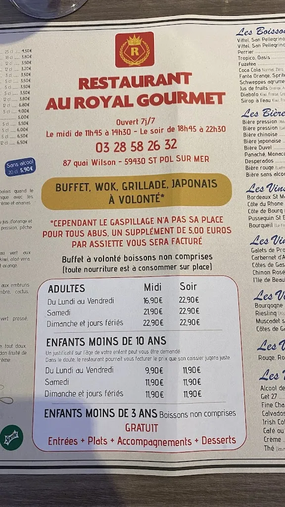 Menu_Royal Gourmet_Dunkerque_image_2