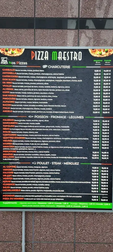 Menu_Pizza Maestro Cournon d'Auvergne_Cournon-d'Auvergne_image_2