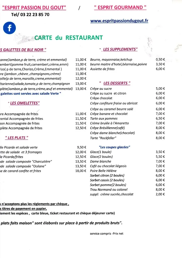 Menu_Esprit Passion Du Goût_Saint-Riquier_image_1