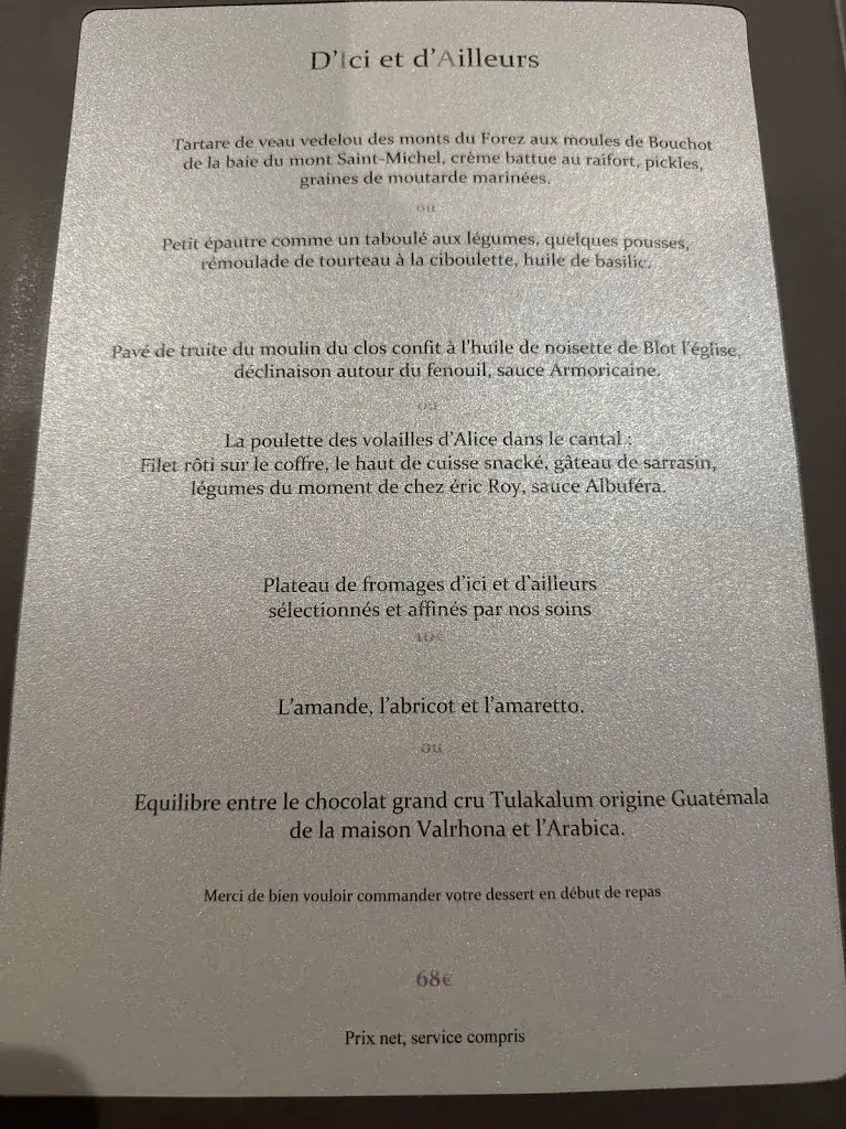 Menu_Auberge du Pont_Pont-du-Château_immagine_2