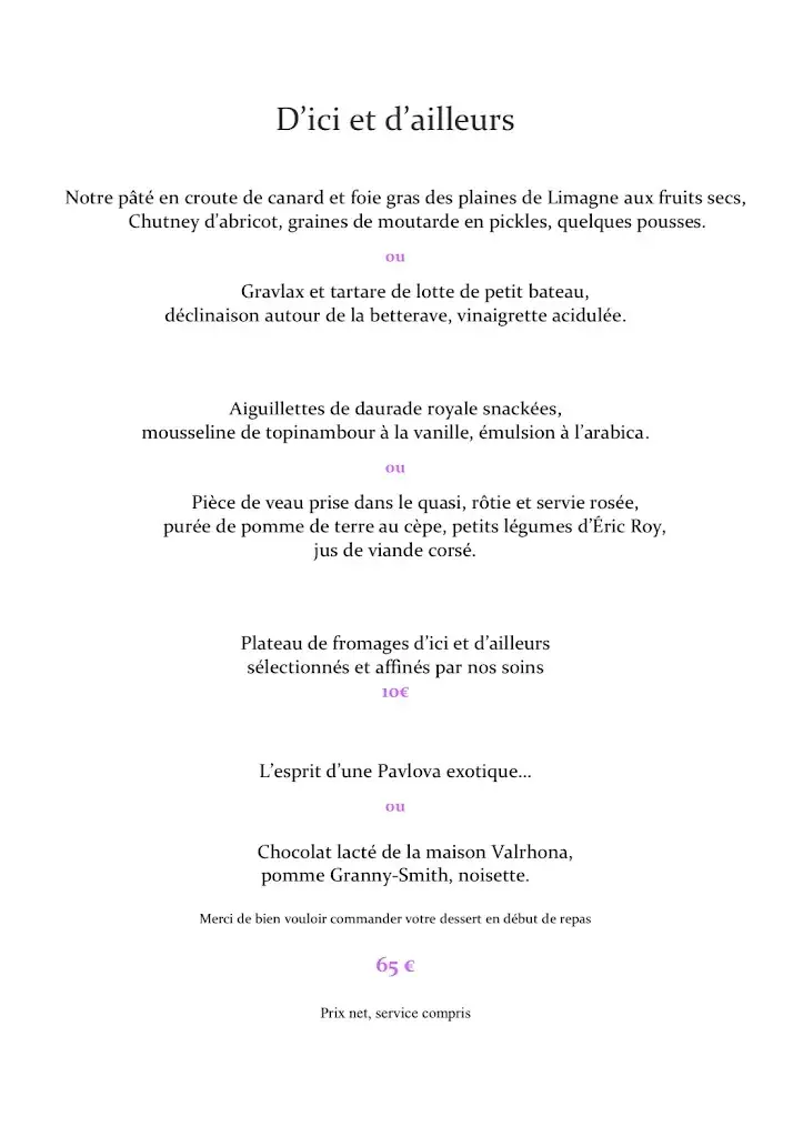 Menu_Auberge du Pont_Pont-du-Château_immagine_4