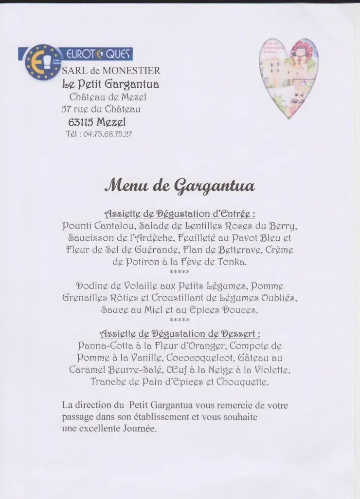 Menu_Le Petit Gargantua_Mur-sur-Allier_image_4