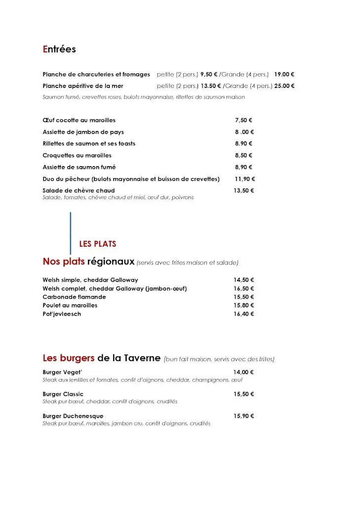 Menu_La Taverne de Duchenot_Saint-Omer_image_2