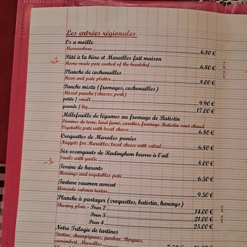 Menu_Estaminet Les 3 caves - De Drie Kalders_Saint-Omer_image_3