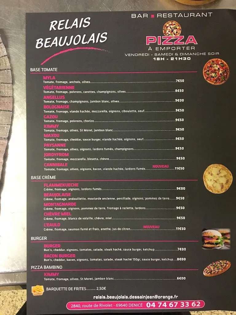 Menu_Relais Beaujolais_Denicé_image_1