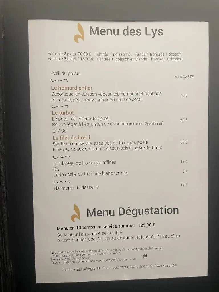Menu_A La Table des Lys_Saint-Étienne_imagen_1