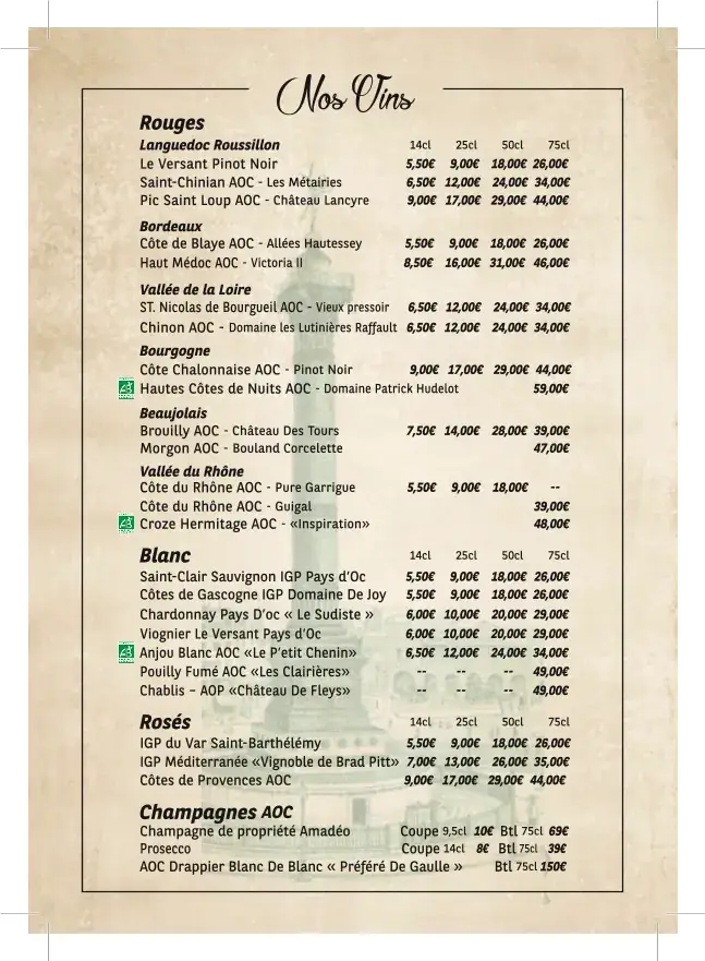 Menu_Le Rempart Bastille_Paris_image_1