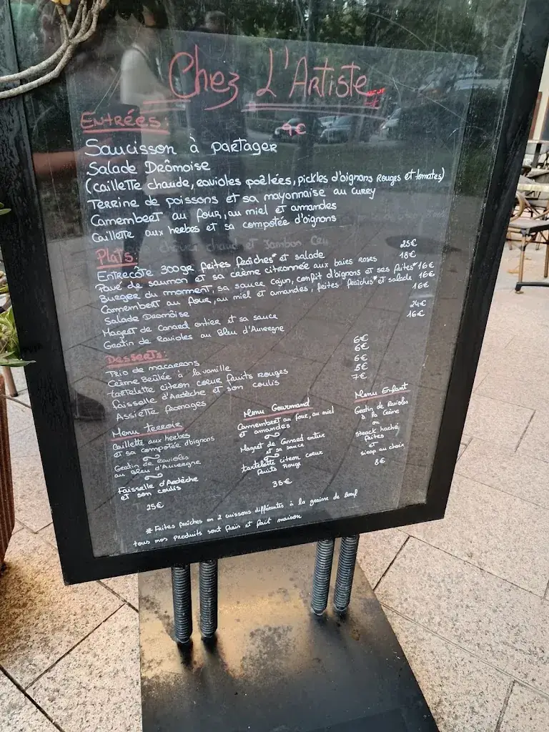 Menu_Chez l'Artiste_Montélimar_immagine_1