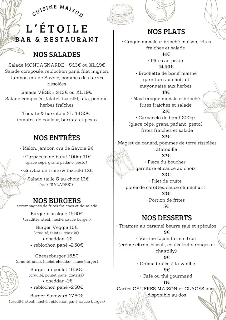 Menu_L'Étoile_Aime-la-Plagne_immagine_1