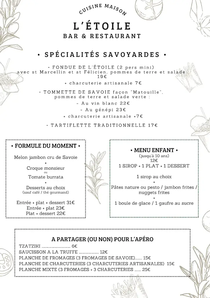 Menu_L'Étoile_Aime-la-Plagne_immagine_2