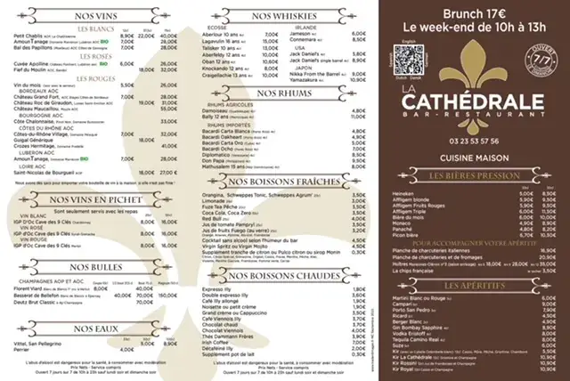 Menu_La Cathédrale_Soissons_imagen_1