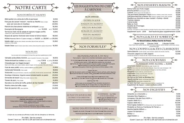 Menu_La Cathédrale_Soissons_imagen_2