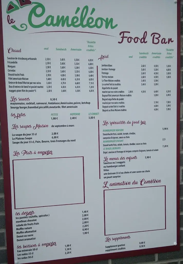 Menu_Le Caméléon_Spycker_image_1