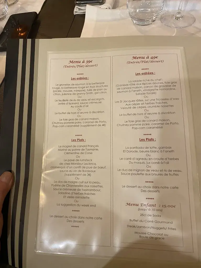 Menu_Le Carré Saint Martin - Restaurant/Bowling/Réception/Séminaire/Traiteur_Saint-Martin-lez-Tatinghem_image_1