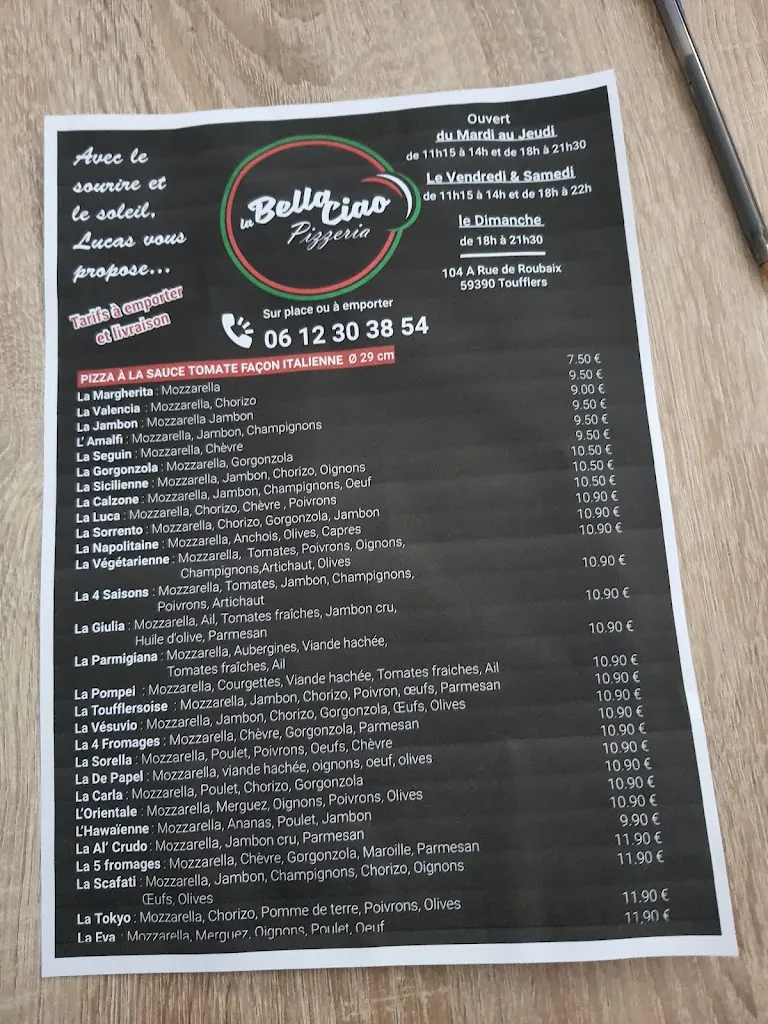 Menu_La Bella Ciao'_Toufflers_image_2