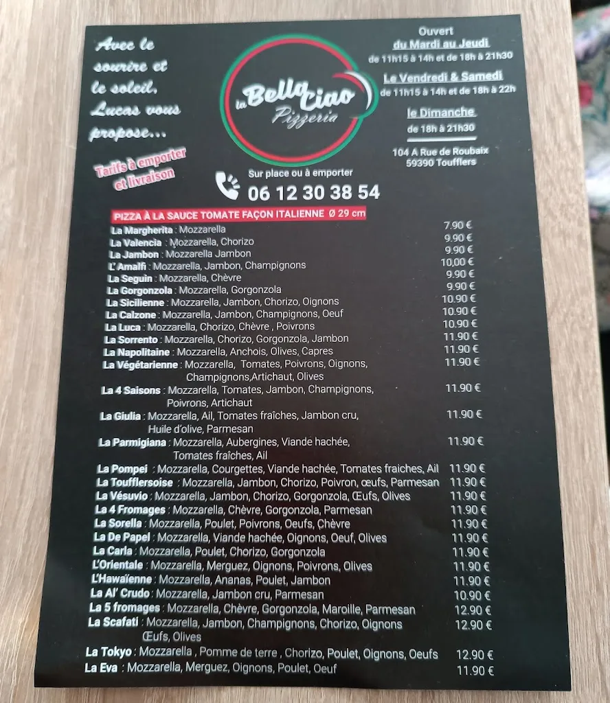 Menu_La Bella Ciao'_Toufflers_image_3
