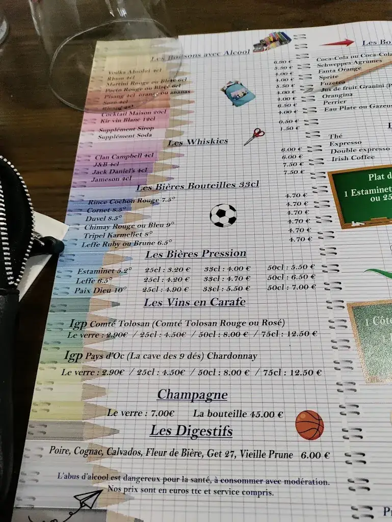 Menu_Restaurant Estaminet Les Temps Modernes_Tourcoing_image_1