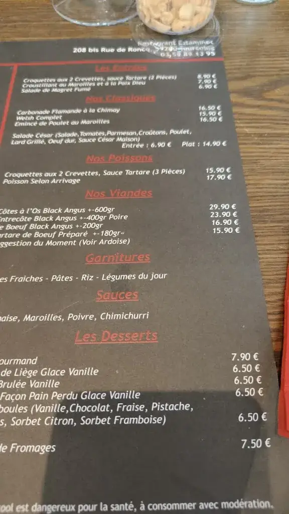 Menu_Restaurant Estaminet Les Temps Modernes_Tourcoing_image_4
