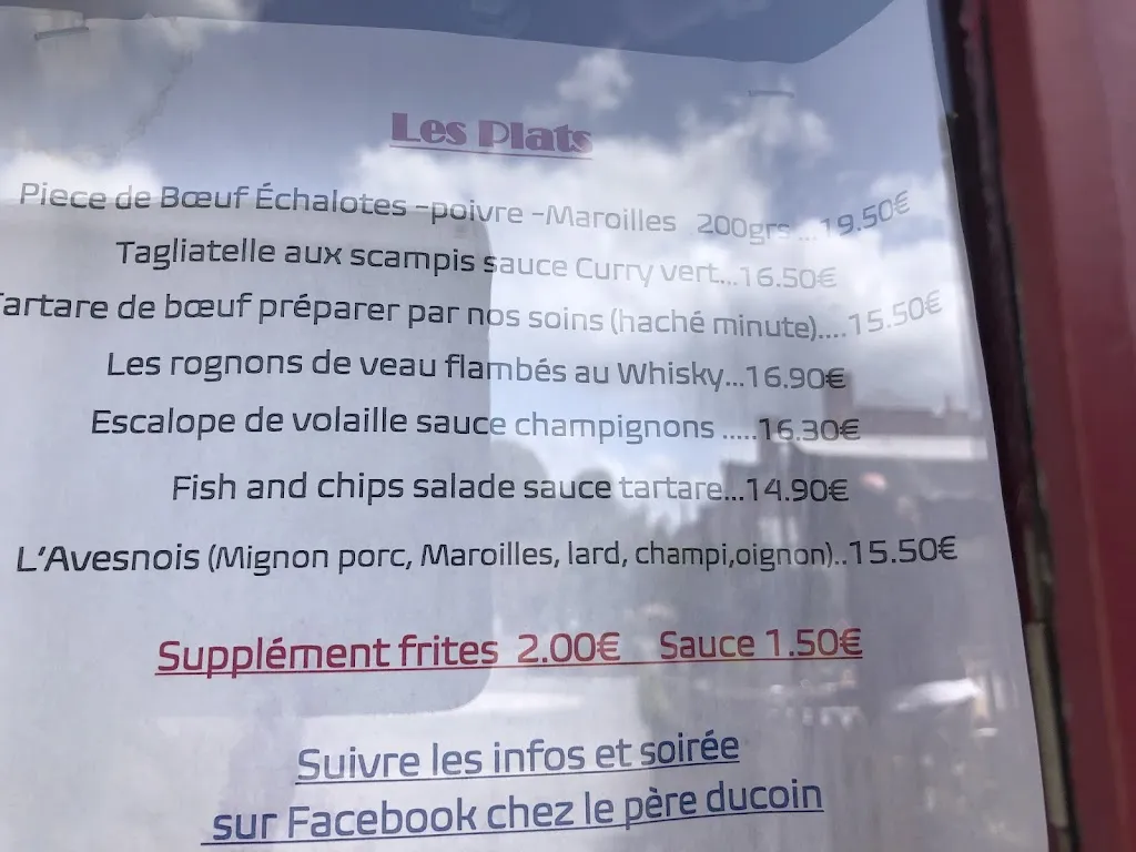 Menu_Chez le Père Ducoin_Trélon_image_3