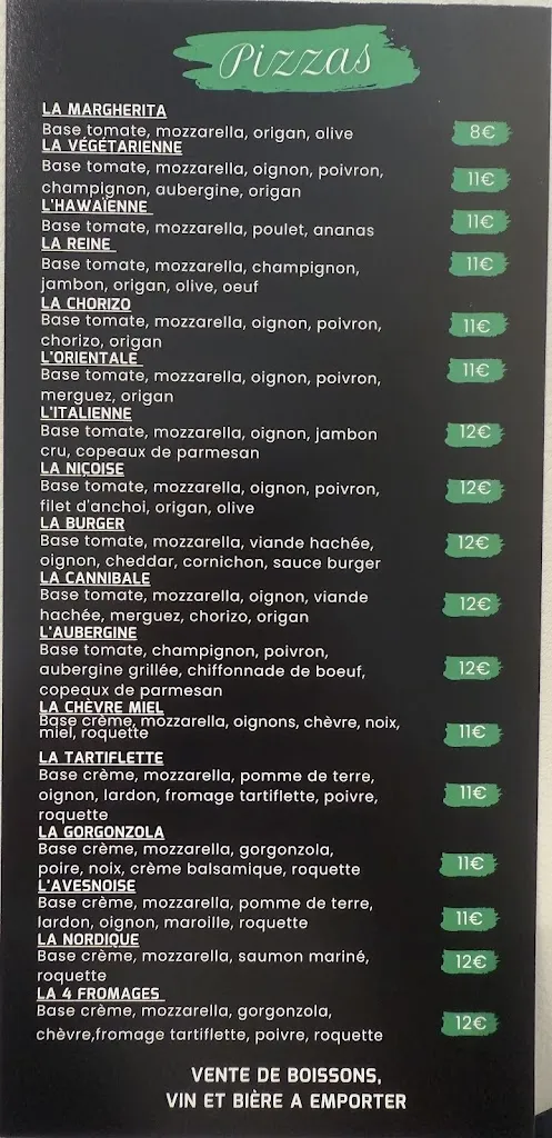 Menu_Côté pizza_Vendegies-sur-Écaillon_image_2
